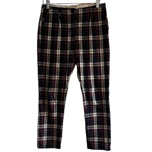 Novemb3r 🇮🇹 drop crotch cotton cropped plaid chinos Sz 26 excellent condition